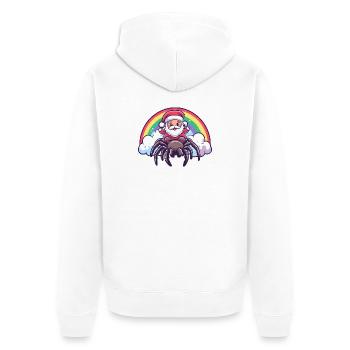 Tarantula Weihnachtsmann Weihnachten - Unisex Premium Bio Zip Hoodie - Weiß - Hinten - Thijin (182cm)