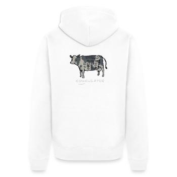 Math Nerd Students University Professor Mathematics - Unisex Premium Organic Zip Hoodie - white - Back - Thijin (182cm)