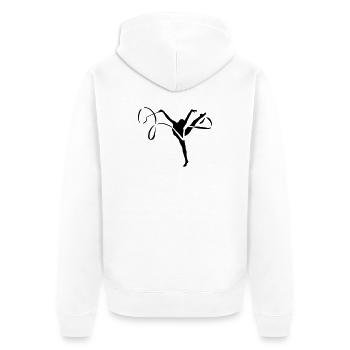 Gymnastics Band - Unisex Premium Organic Zip Hoodie - white - Back - Thijin (182cm)