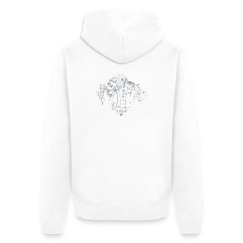 Stolze Oma 2026 Geschenkidee - Unisex Premium Bio Zip Hoodie - Weiß - Hinten - Thijin (182cm)