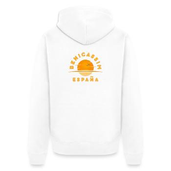 Benicassim España Sunset Logo - Veste à capuche bio Premium Unisexe - blanc - Dos - Thijin (182cm)