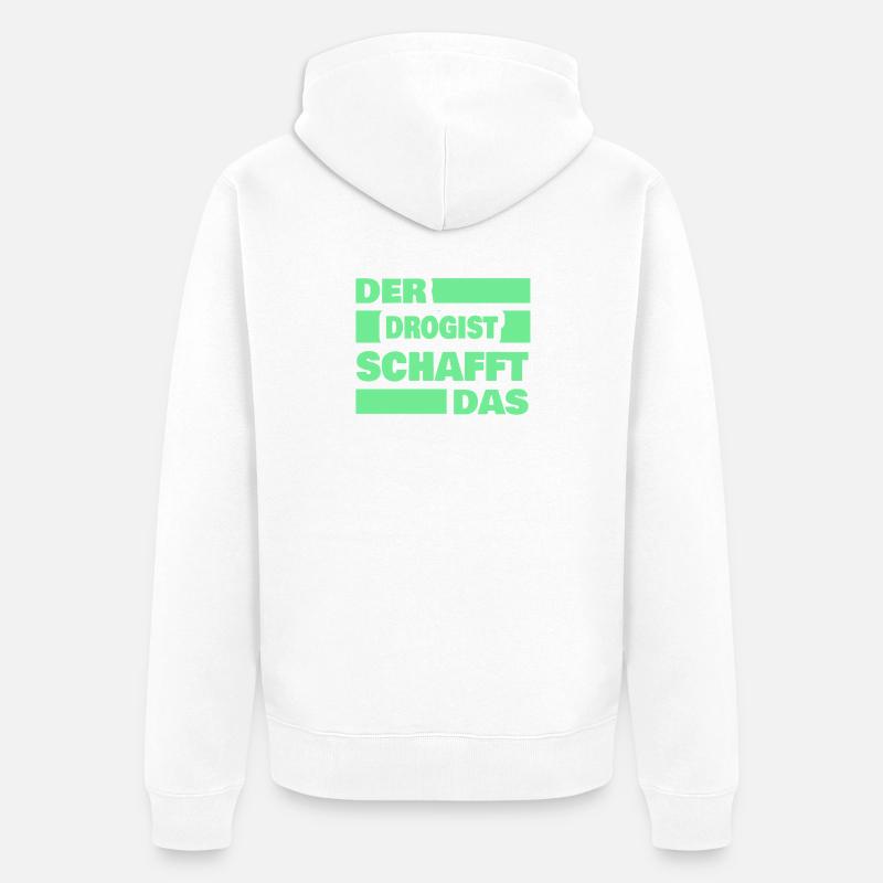 Beruf Drogist - Unisex Premium Bio Zip Hoodie - Weiß