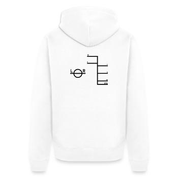 Plimsoll - Seefahrt Segeln Schiffe Kapitän - Unisex Premium Bio Zip Hoodie - Weiß - Hinten - Thijin (182cm)