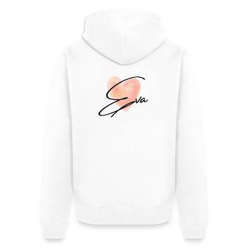 Eva Name für Mädchenname Baby Girl Baby Shower - Unisex Premium Bio Zip Hoodie - Weiß - Hinten - Thijin (182cm)