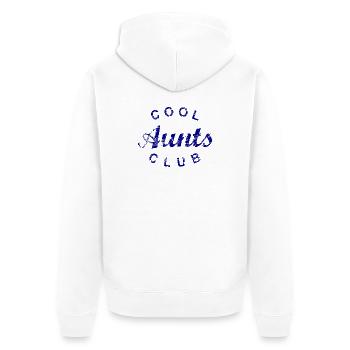 Cool Aunts Club Tante Muttertag Geschenk - Unisex Premium Bio Zip Hoodie - Weiß - Hinten - Thijin (182cm)