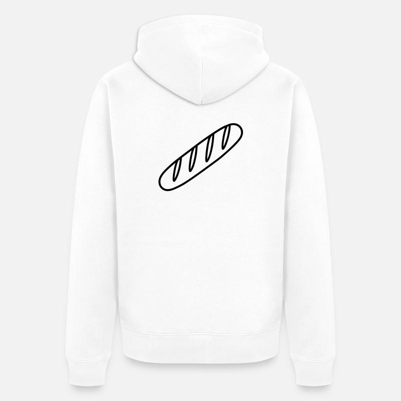 baguette - Veste à capuche bio Premium Unisexe - blanc