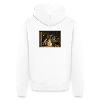 Pixelated Las Meninas - Unisex Premium Organic Zip Hoodie - white - Back - Thijin (182cm)