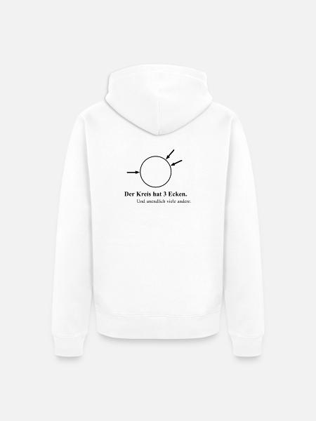 Drei Ecken - Unisex Premium Bio Zip Hoodie - Weiß