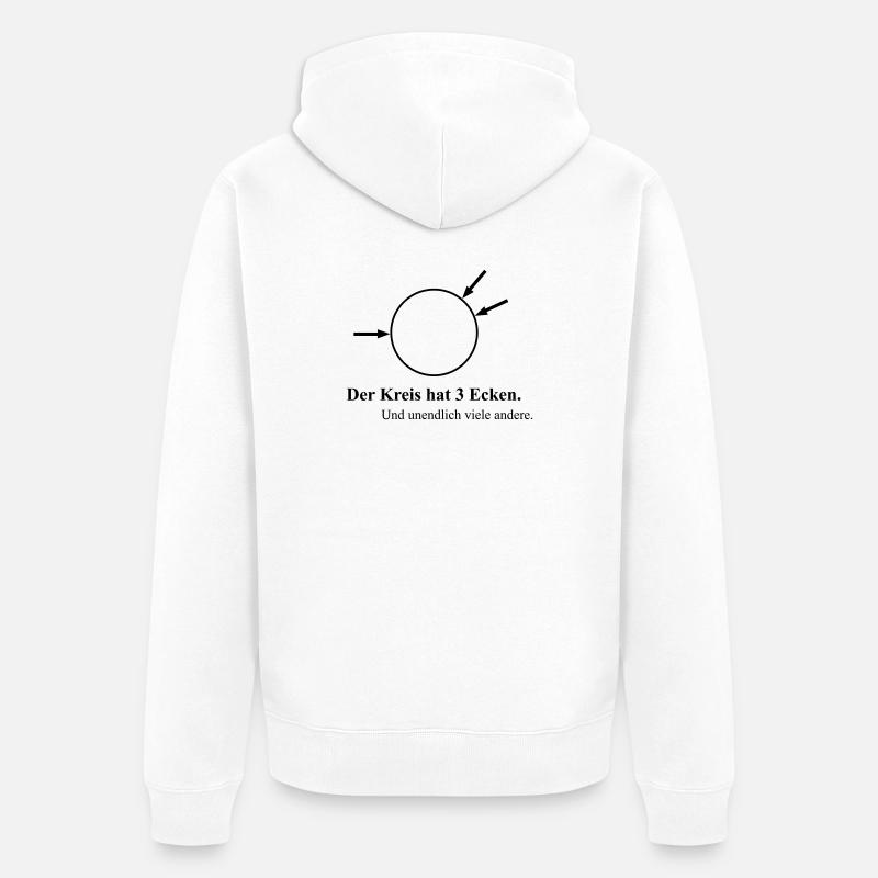 Drei Ecken - Unisex Premium Bio Zip Hoodie - Weiß