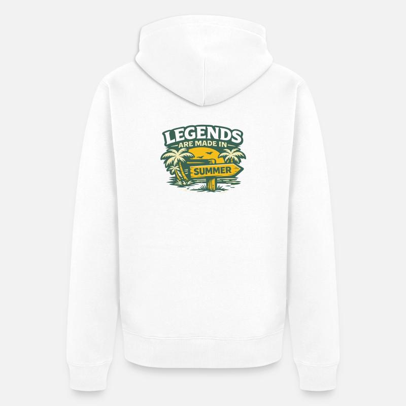 Légendes en été - Veste à capuche bio Premium Unisexe - blanc