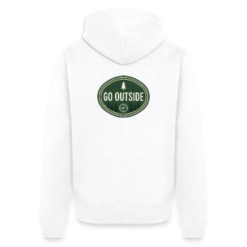 Sortez Écurie Rétro Nature Compass Vintage - Veste à capuche bio Premium Unisexe - blanc - Dos - Thijin (182cm)