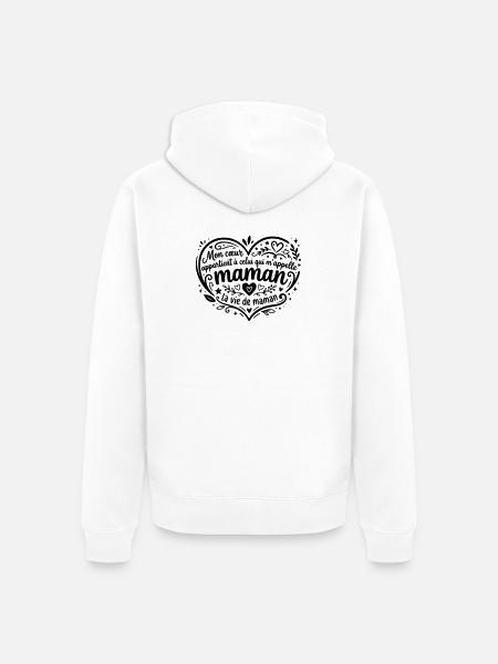 La vie de maman - Veste à capuche bio Premium Unisexe - blanc