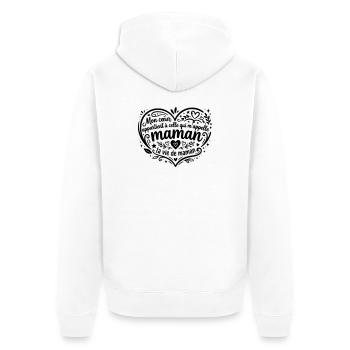 La vie de maman  - Veste à capuche bio Premium Unisexe - blanc - Dos - Thijin (182cm)