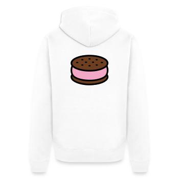 Graphique Sandwich Glace Biscuit - Veste à capuche bio Premium Unisexe - blanc - Dos - Thijin (182cm)