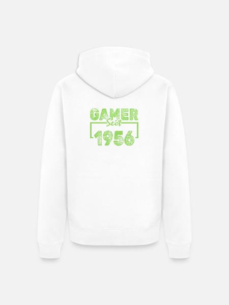 Nerd 1956 - Unisex Premium Bio Zip Hoodie - Weiß