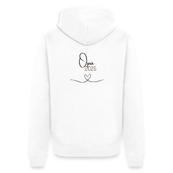 Opa 2026 –Geschenk für Opa since 2026, Weihnachten - Unisex Premium Bio Zip Hoodie - Weiß - Hinten - Thijin (182cm)