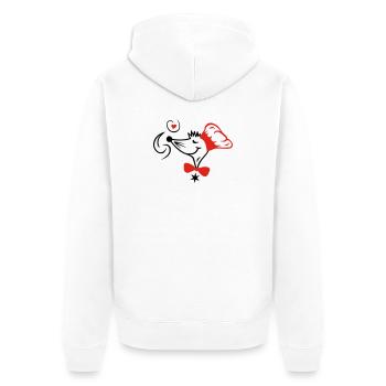 Le chef étoilé - Veste à capuche bio Premium Unisexe - blanc - Dos - Thijin (182cm)