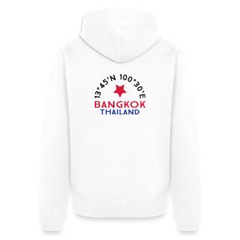 Bangkok - Veste à capuche bio Premium Unisexe - blanc - Dos - Thijin (182cm)