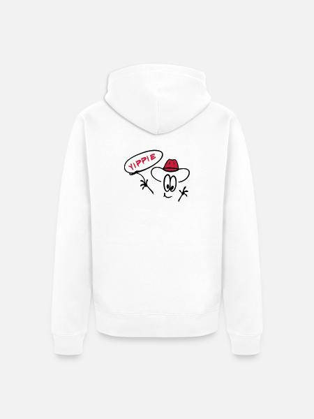 Cowboy - Unisex Premium Organic Zip Hoodie - white