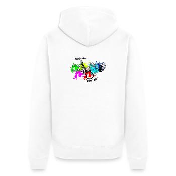 Musique, musique toujours et partout, faire de la musique - Veste à capuche bio Premium Unisexe - blanc - Dos - Thijin (182cm)