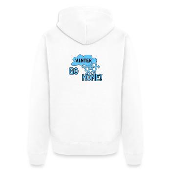 Winter Schnee lustig Spruch Geschenk - Unisex Premium Bio Zip Hoodie - Weiß - Hinten - Thijin (182cm)