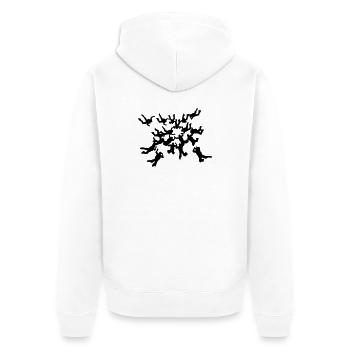 Skydiving - Unisex Premium Organic Zip Hoodie - white - Back - Thijin (182cm)
