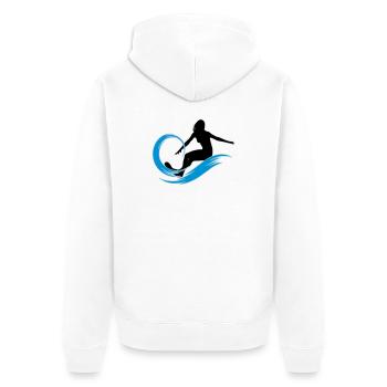 surfeuse - Veste à capuche bio Premium Unisexe - blanc - Dos - Thijin (182cm)