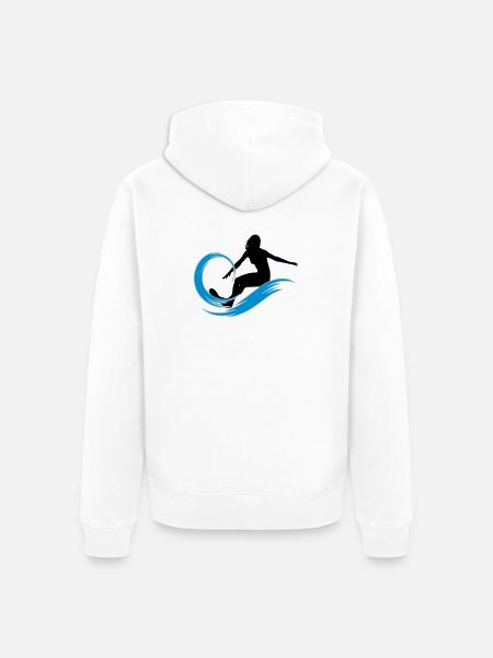 surfeuse - Veste à capuche bio Premium Unisexe - blanc