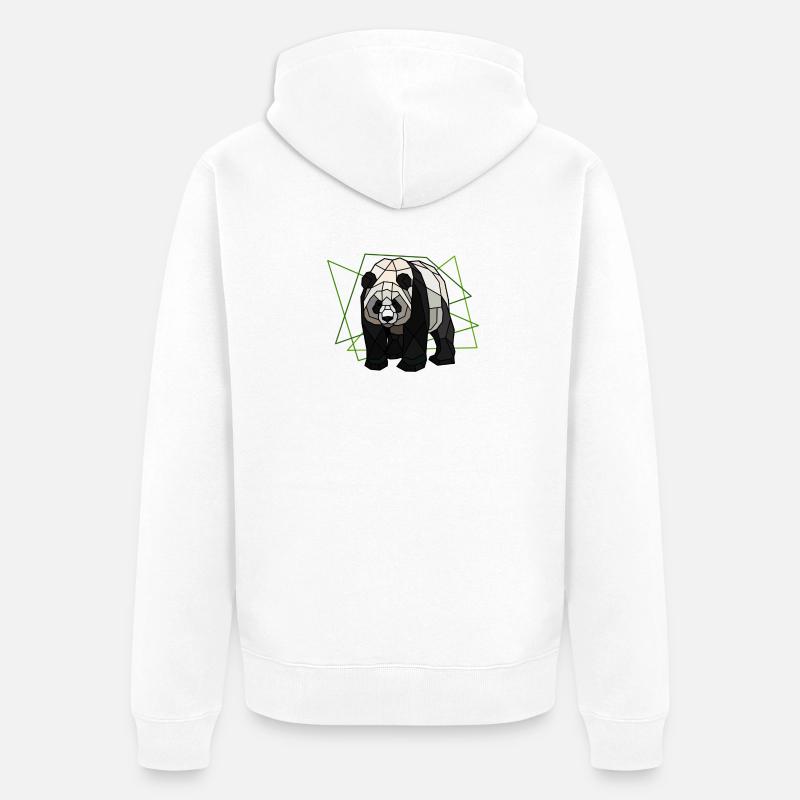 Grand Panda - Veste à capuche bio Premium Unisexe - blanc