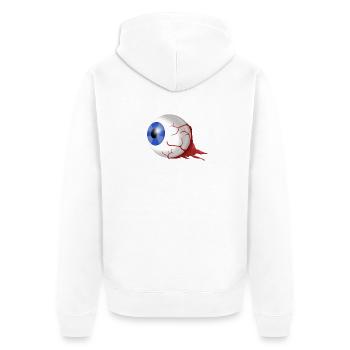 I see you - Unisex Premium Bio Zip Hoodie - Weiß - Hinten - Thijin (182cm)
