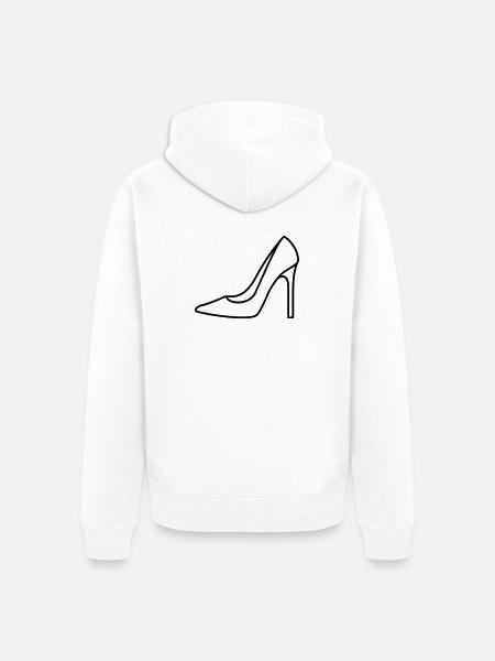 High Heel Icon Shoe Women Women Contour Customizable - Unisex Premium Organic Zip Hoodie - white