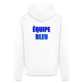 équipe bleu - Veste à capuche bio Premium Unisexe - blanc - Dos - Thijin (182cm)