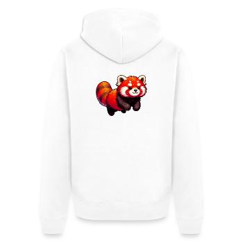 Petit panda - Veste à capuche bio Premium Unisexe - blanc - Dos - Thijin (182cm)
