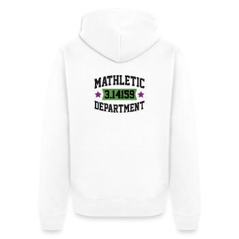 Département Mathletic - Veste à capuche bio Premium Unisexe - blanc - Dos - Thijin (182cm)
