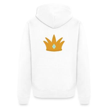 Couronne élégante avec accent de bijoux - Veste à capuche bio Premium Unisexe - blanc - Dos - Thijin (182cm)
