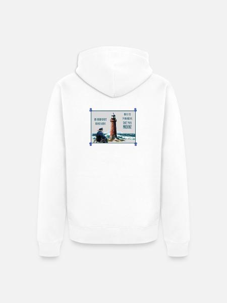 Norddeutscher Leuchtturm zum Thema Inklusion - Unisex Premium Bio Zip Hoodie - Weiß
