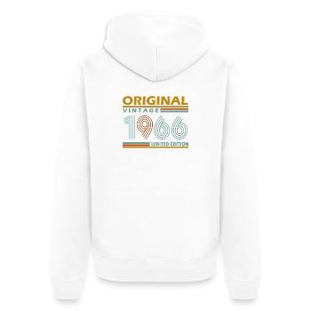 Original Vintage 1966 Limited Edition 60 Years  - Unisex Premium Bio Zip Hoodie - Weiß - Hinten - Thijin (182cm)