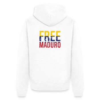 Libérez Maduro Venezuela - Veste à capuche bio Premium Unisexe - blanc - Dos - Thijin (182cm)