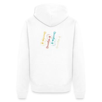 Hawaiian Ukulele Uke Retro Vintage - Unisex Premium Bio Zip Hoodie - Weiß - Hinten - Thijin (182cm)