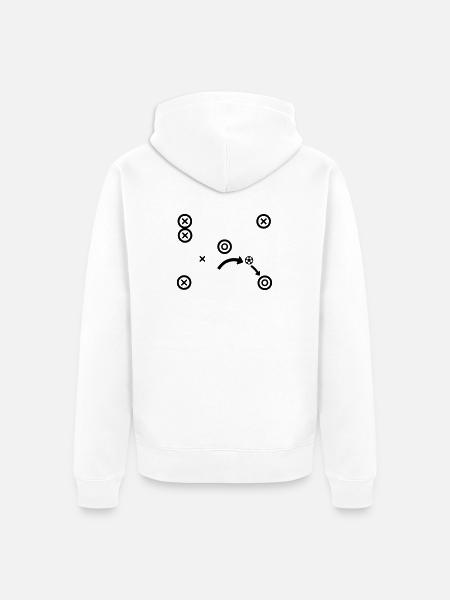 Soccer Tactics Coach Strategy Vector - Unisex Premium Organic Zip Hoodie - white
