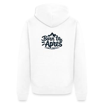 Né de la fête des sports d’hiver Après Ski Mountains - Veste à capuche bio Premium Unisexe - blanc - Dos - Thijin (182cm)