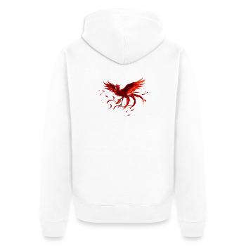 Phénix écarlate en vol - Veste à capuche bio Premium Unisexe - blanc - Dos - Thijin (182cm)