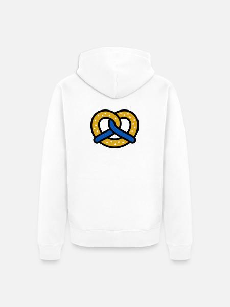 Pretzel Diamond Pattern Bavaria Volksfest Munich - Unisex Premium Organic Zip Hoodie - white