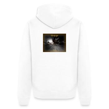 Fermer les yeux par Mark Noone - Veste à capuche bio Premium Unisexe - blanc - Dos - Thijin (182cm)