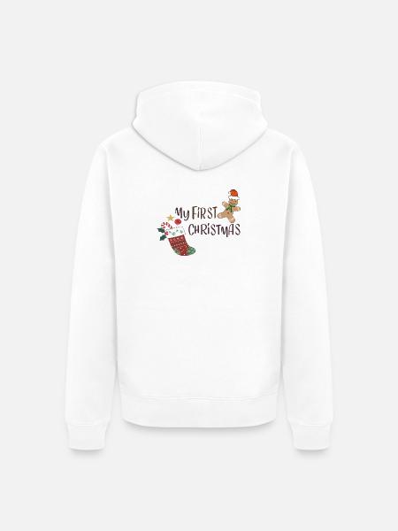 Mein Erstes Weihnachten - Unisex Premium Bio Zip Hoodie - Weiß