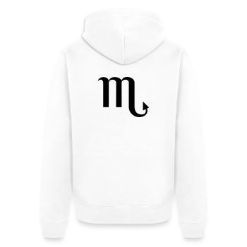 Sternzeichen Skorpion - Unisex Premium Bio Zip Hoodie - Weiß - Hinten - Thijin (182cm)