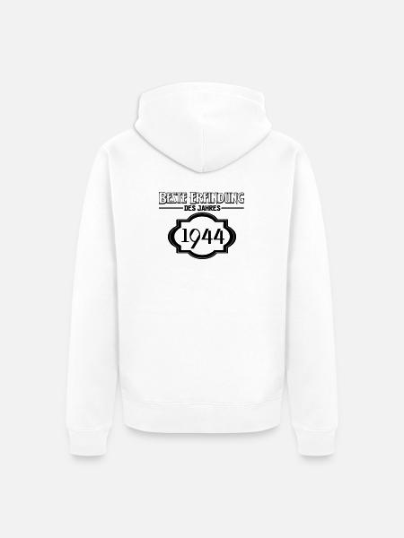 Beste Erfindung des Jahres 1944 Geschenk - Unisex Premium Bio Zip Hoodie - Weiß