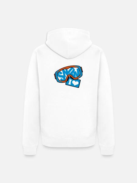 schnee - Unisex Premium Organic Zip Hoodie - white