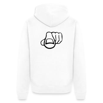 doigt - Veste à capuche bio Premium Unisexe - blanc - Dos - Thijin (182cm)