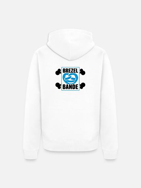 brezel bande - Unisex Premium Bio Zip Hoodie - Weiß